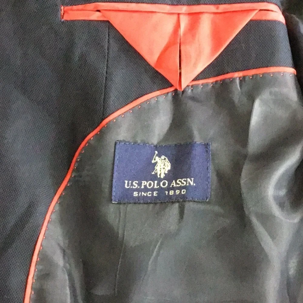 US Polo Assn. Navy Blue Blazer Sport Coat 44L